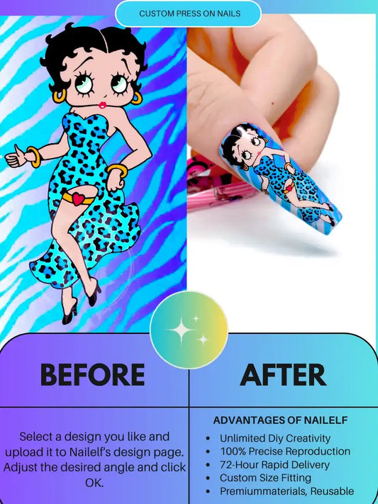 Custom Press-On Nails — Upload Any Design You Love(Coffin)