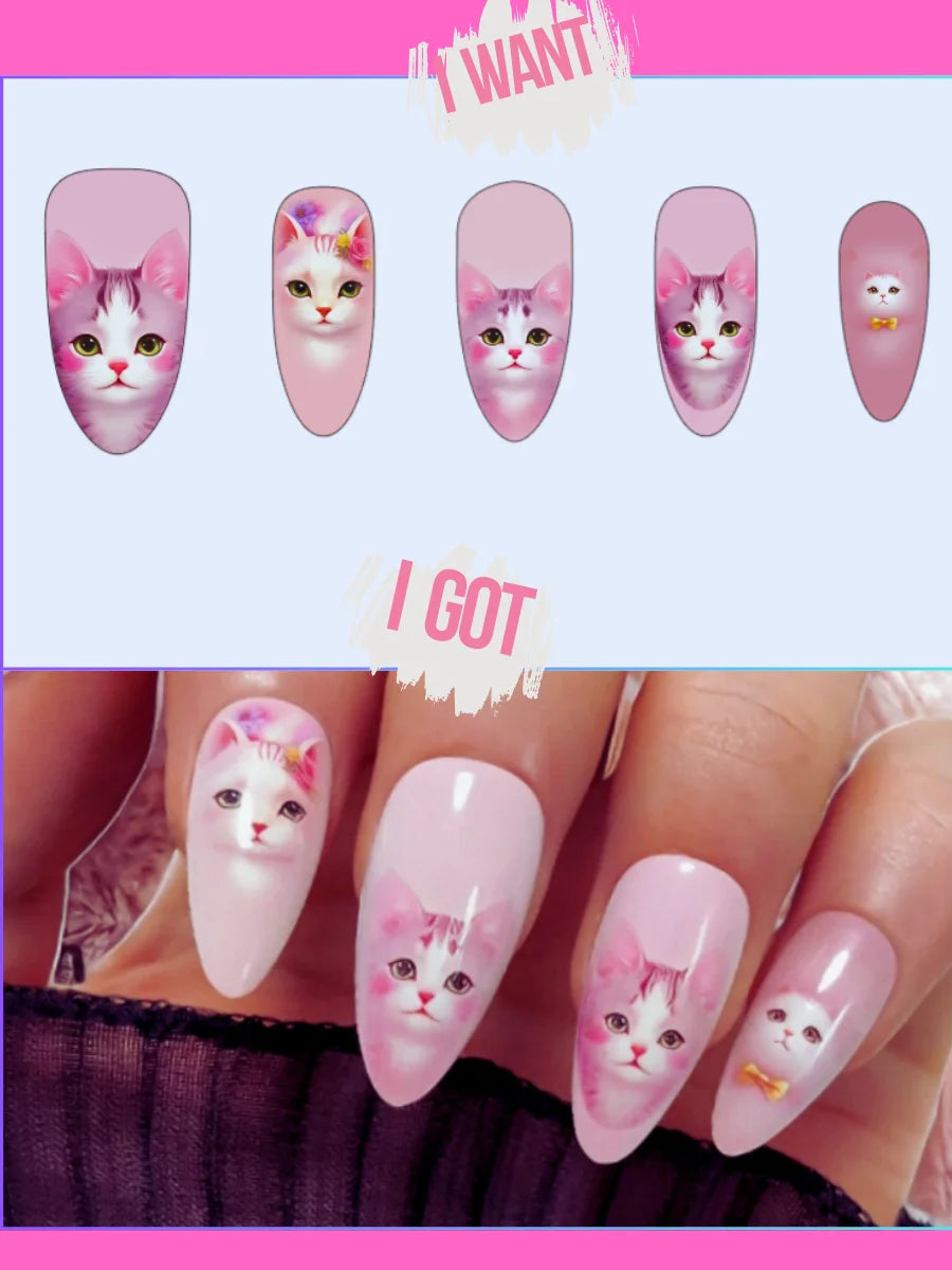 Customize Almond Press-On Nails
