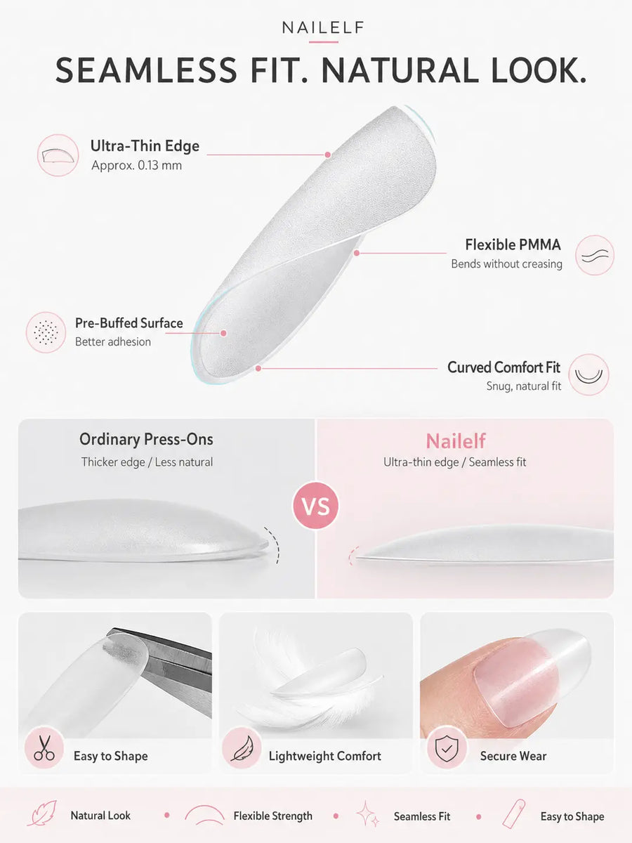 Small details make a better press-on nail fit