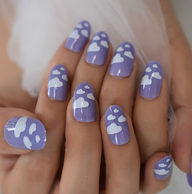 Solid color oval nail sheets