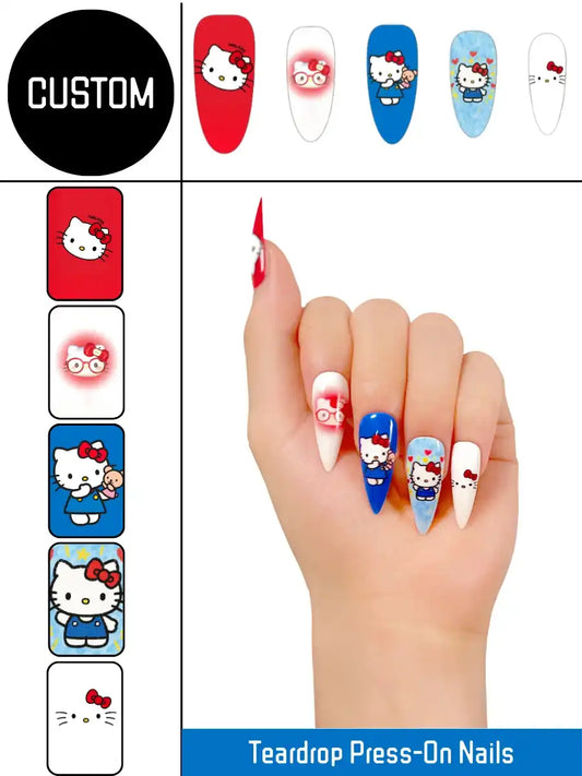 Custom Press-On Nails — Upload Any Design You Love（Almond XL）