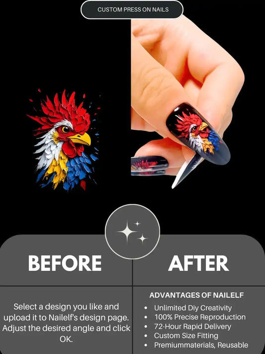 Custom Press-On Nails — Upload Any Design You Love（Oval）