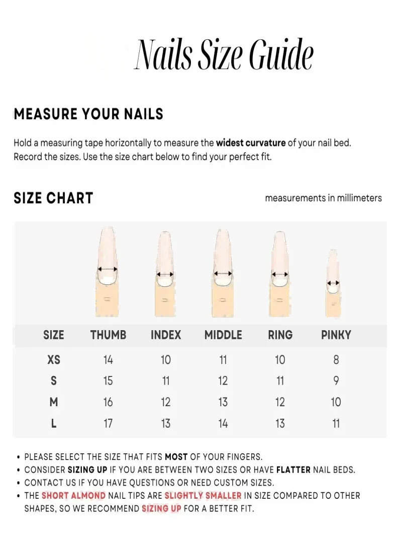 Sketch press-on nails set view