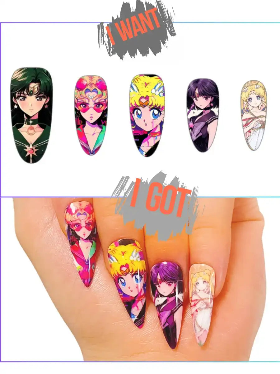 Custom Press-On Nails — Upload Any Design You Love（Almond XL）