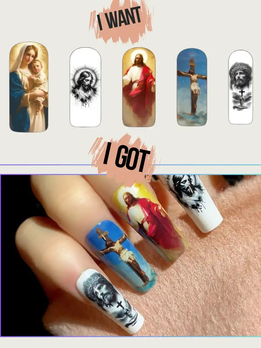 Custom Press-On Nails — Upload Any Design You Love（Square XL）