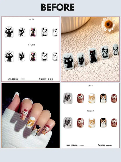 Custom Press-On Nails — Upload Any Design You Love（Square）