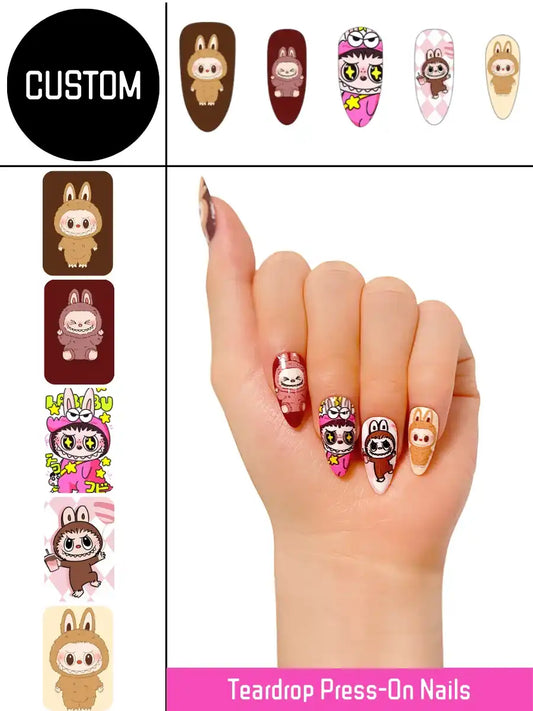 Custom Press-On Nails — Upload Any Design You Love（Almond）