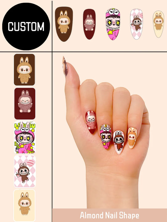 Customize Almond Press-On Nails