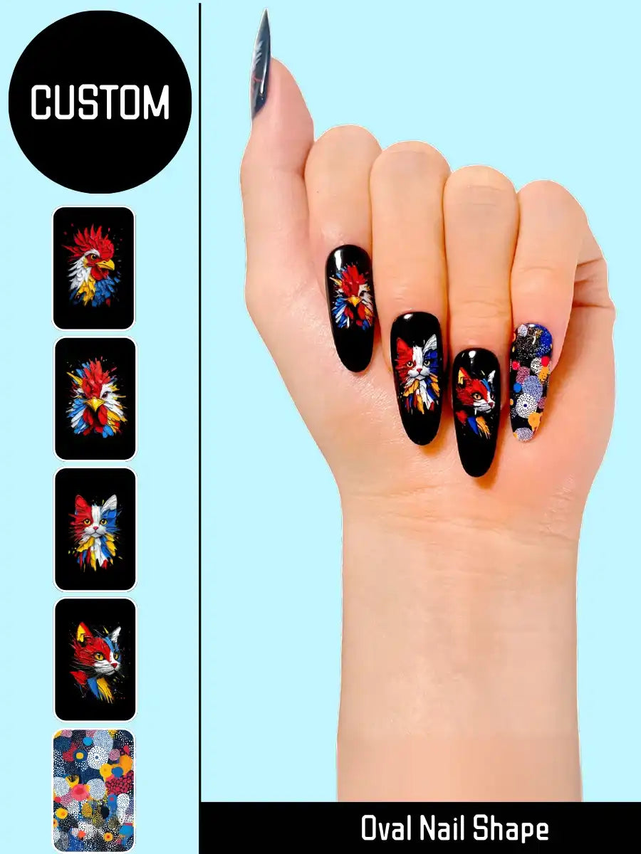 Custom Press-On Nails — Upload Any Design You Love（Oval）