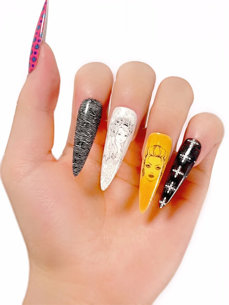 Element Girl press-on nails close-up view
