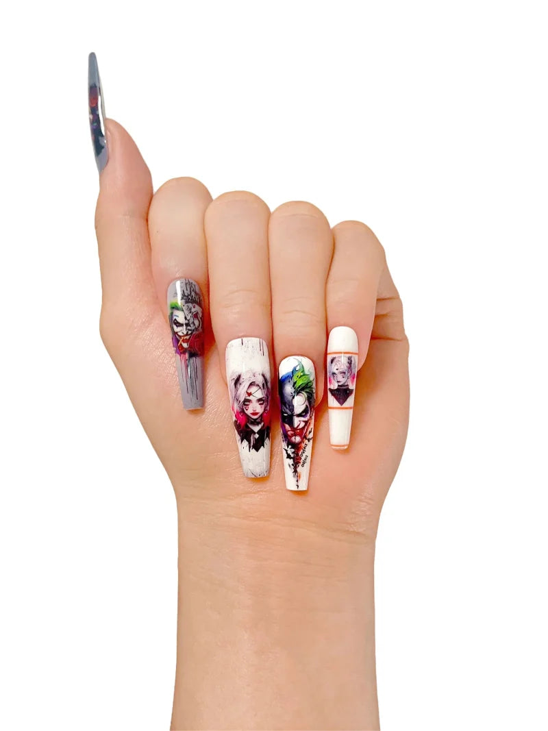 Clown press-on nails product image