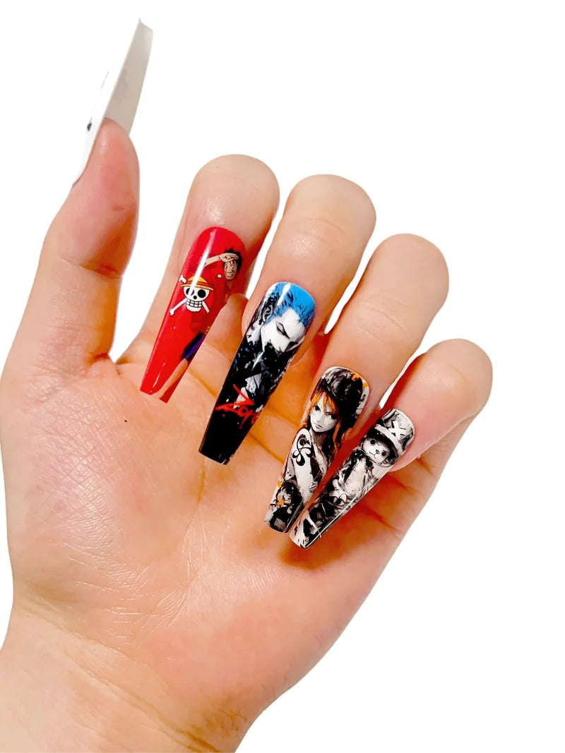 One Piece - Zoro press-on nails detail view