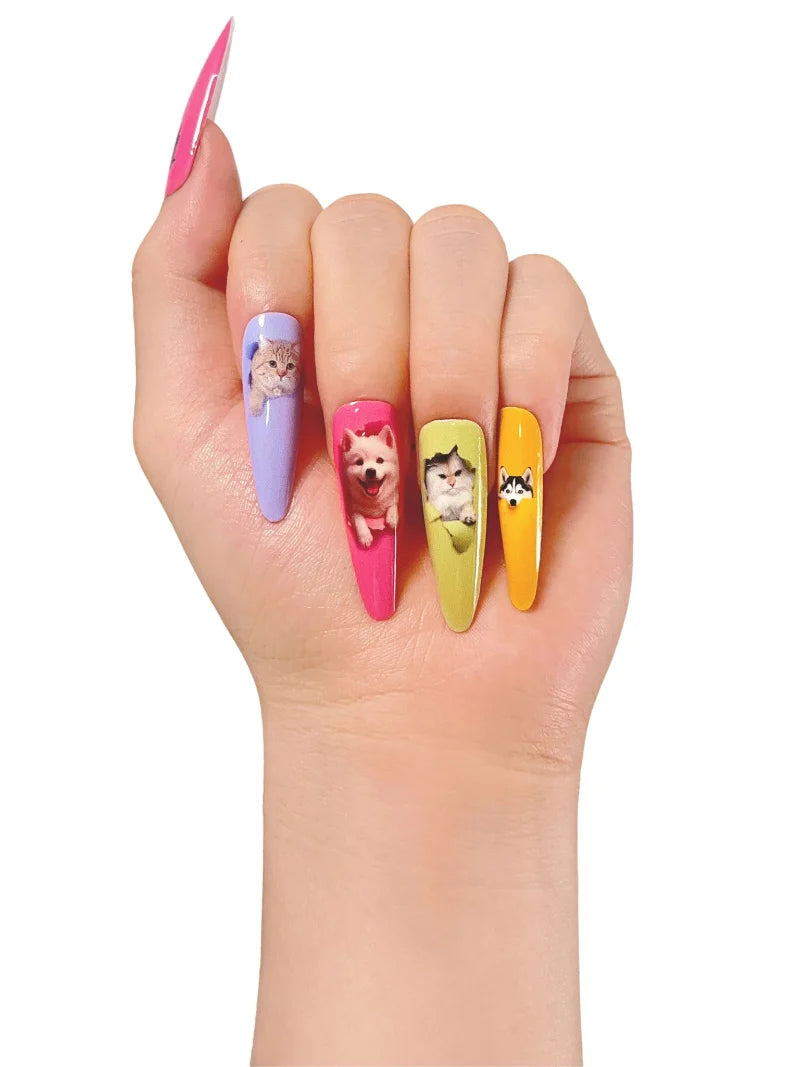 Cat & Dog press-on nails product image