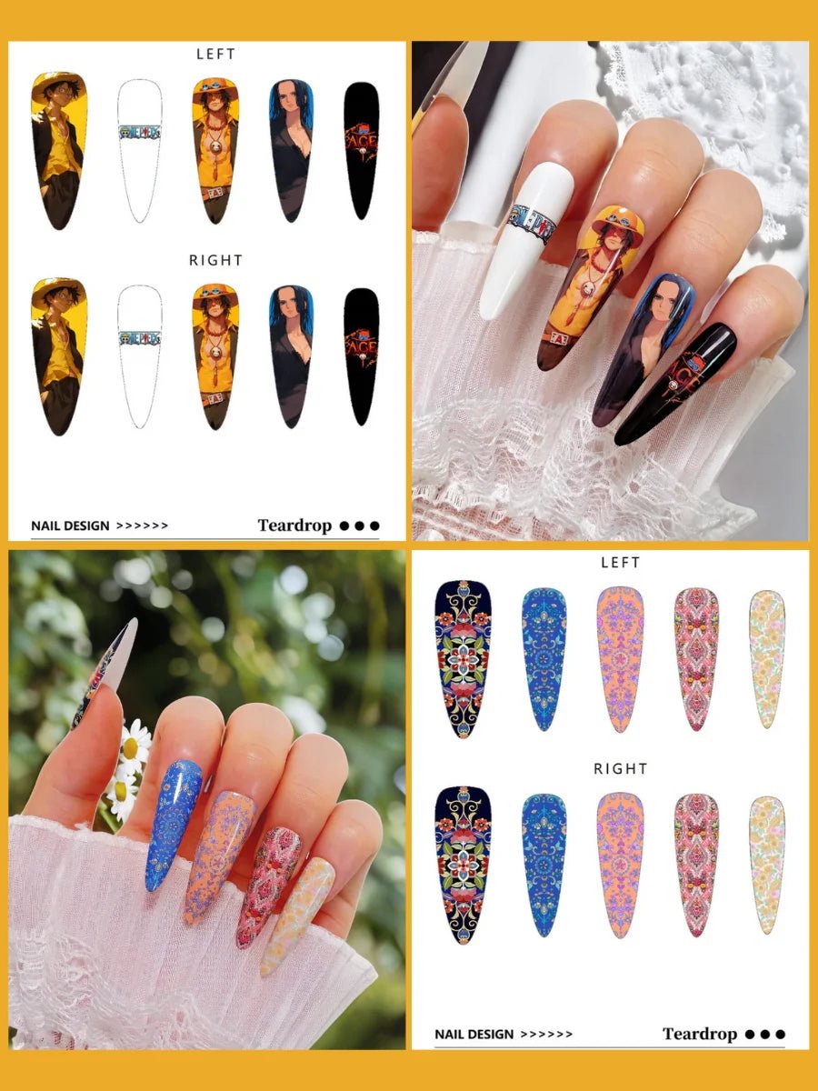 Custom Press - On Nails — Upload Any Design You Love（Teardrop） - NAILELF