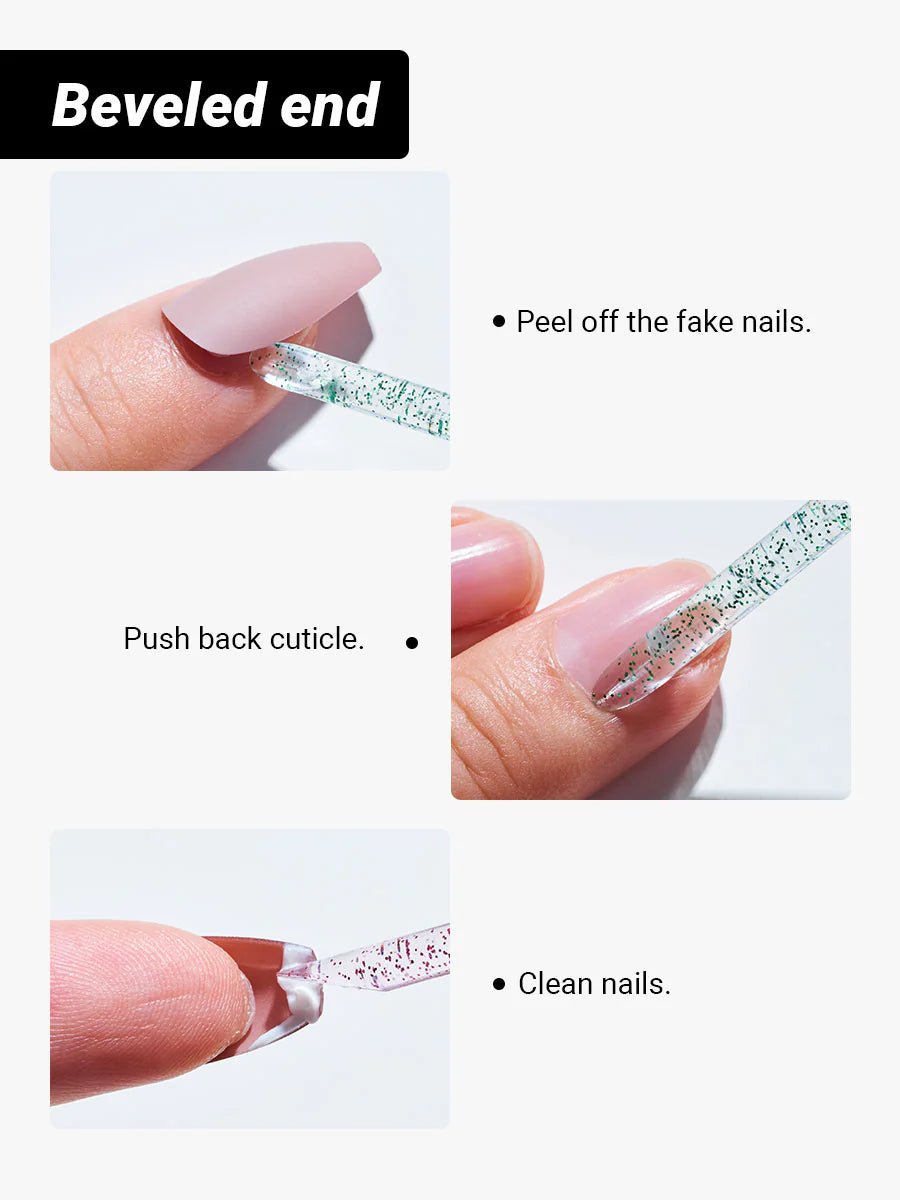 Dual Ended Manicure Sticks (10pcs) press-on nails design close-up