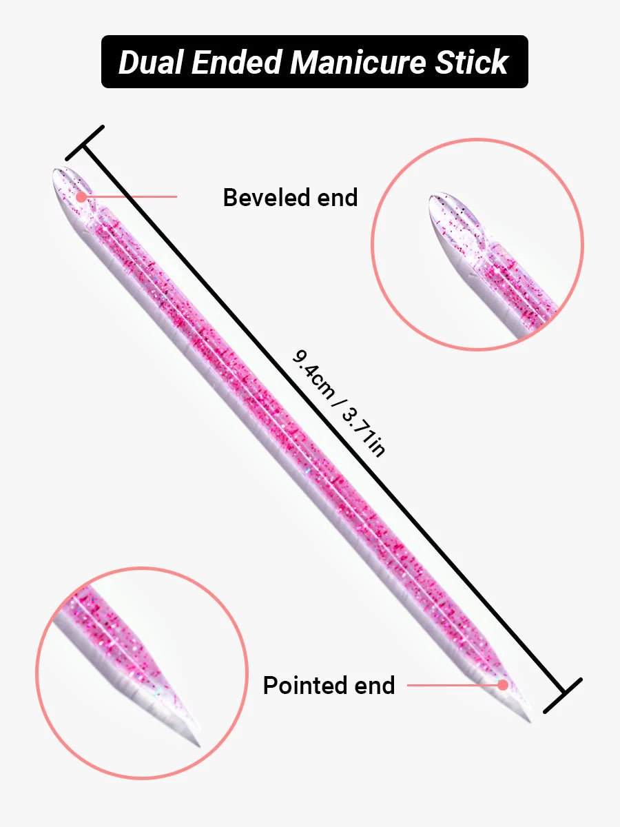 Dual Ended Manicure Sticks (10pcs) press-on nails close-up view