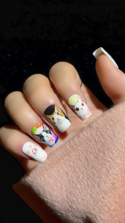 Customize Square Press-On Nails