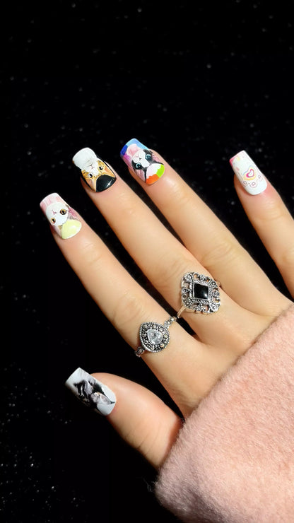 Customize Square Press-On Nails