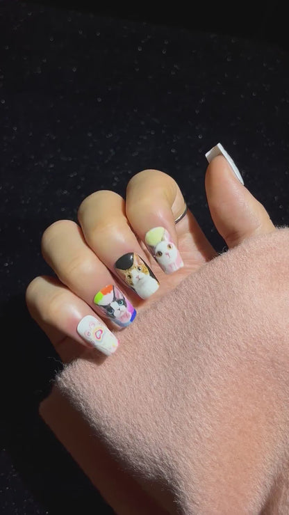 Customize Square Press-On Nails